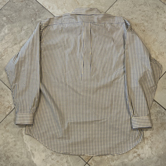 Ralph Lauren Blake Men's Large Yellow Plaid Shirt Long Sleeve Button Down Pony - Picture 8 of 9